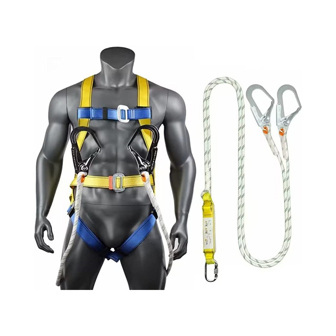 thumbnail image 2 of 5-Point Safety Harness – Yellow – Warehouse, Roofing, Construction Fall Protection – HA003-Yellow 2 of 5